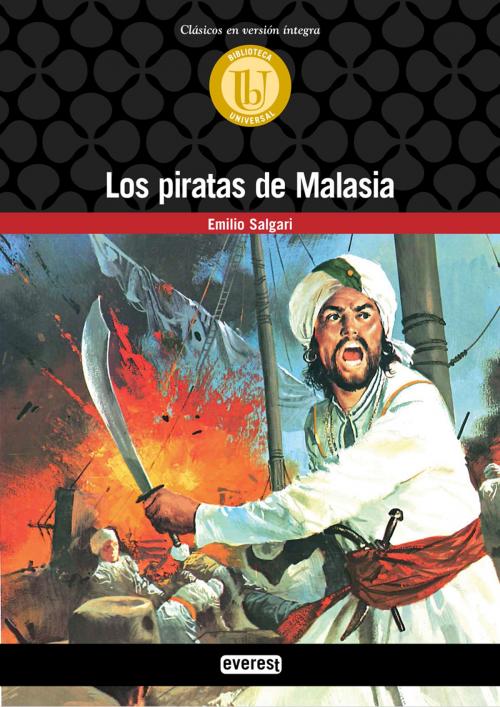 Cover of the book Los piratas de Malasia by Emilio Salgari, Editorial Everest