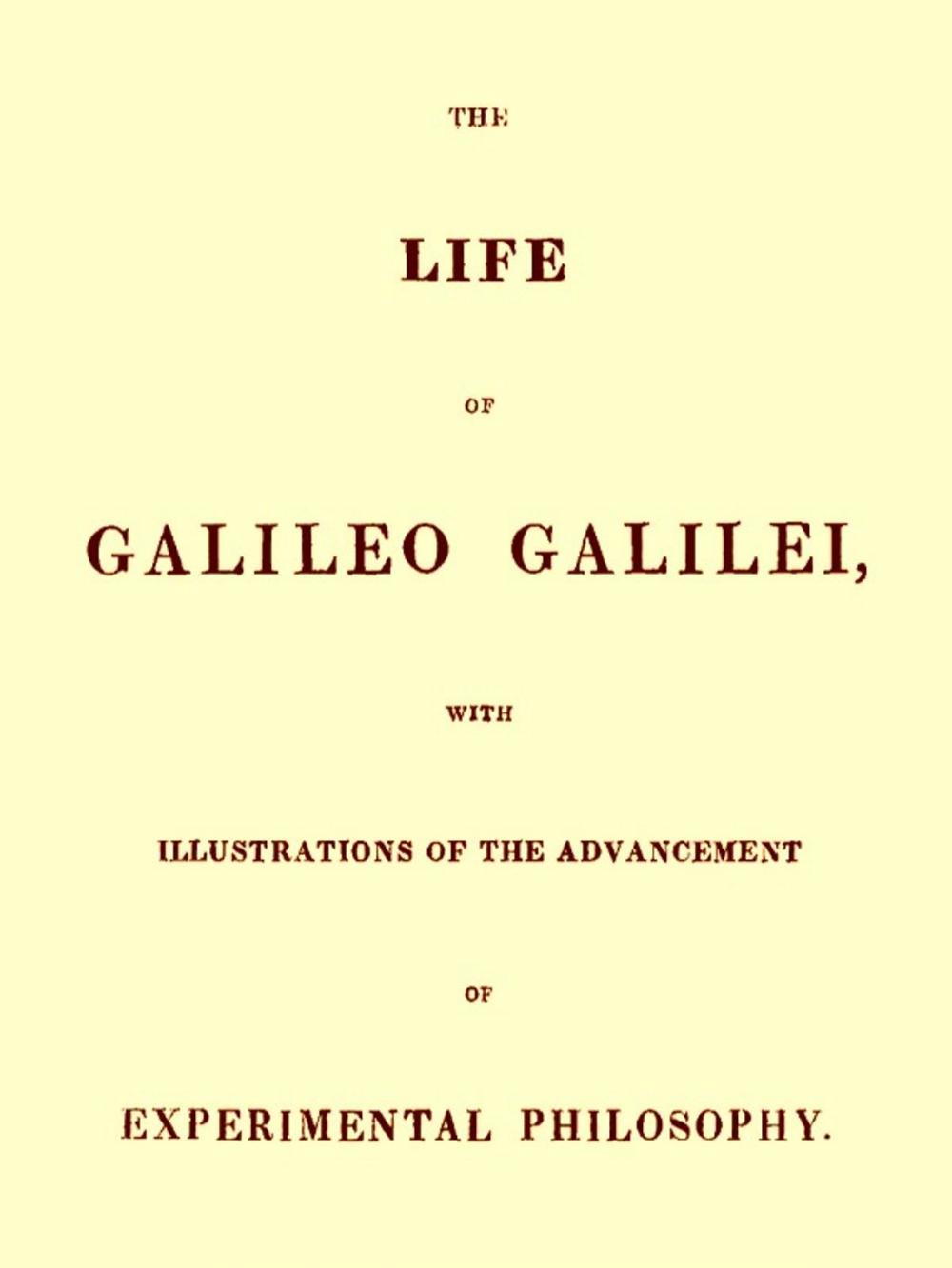 Big bigCover of The Life of Galileo Galilei