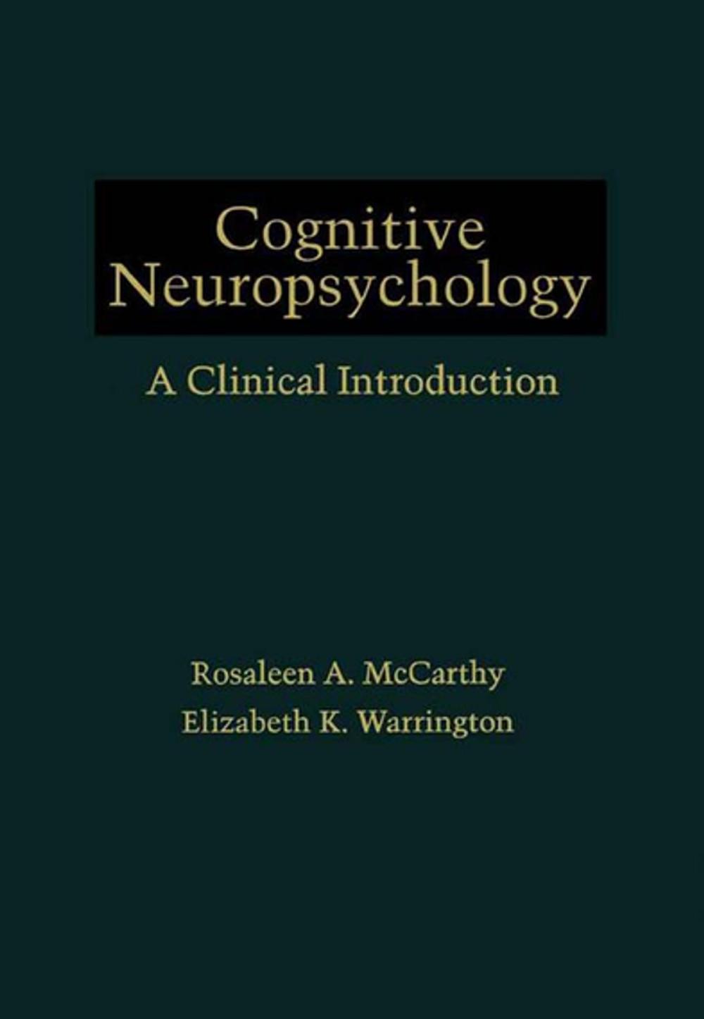 Big bigCover of Cognitive Neuropsychology