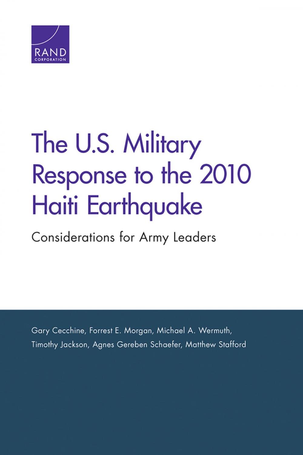 Big bigCover of The U.S. Military Response to the 2010 Haiti Earthquake