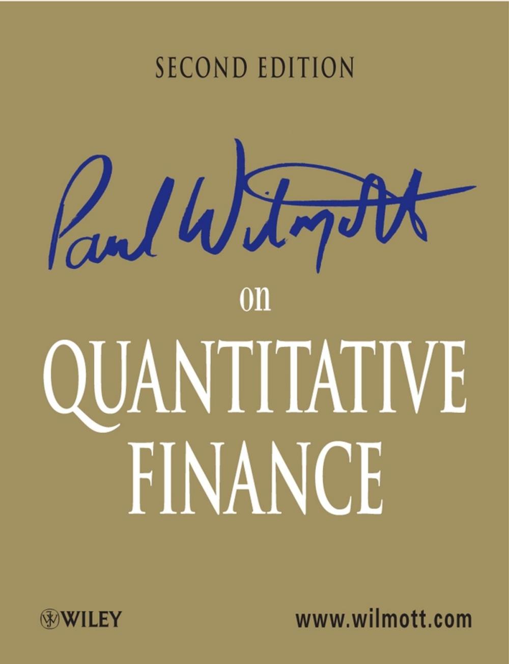 Big bigCover of Paul Wilmott on Quantitative Finance