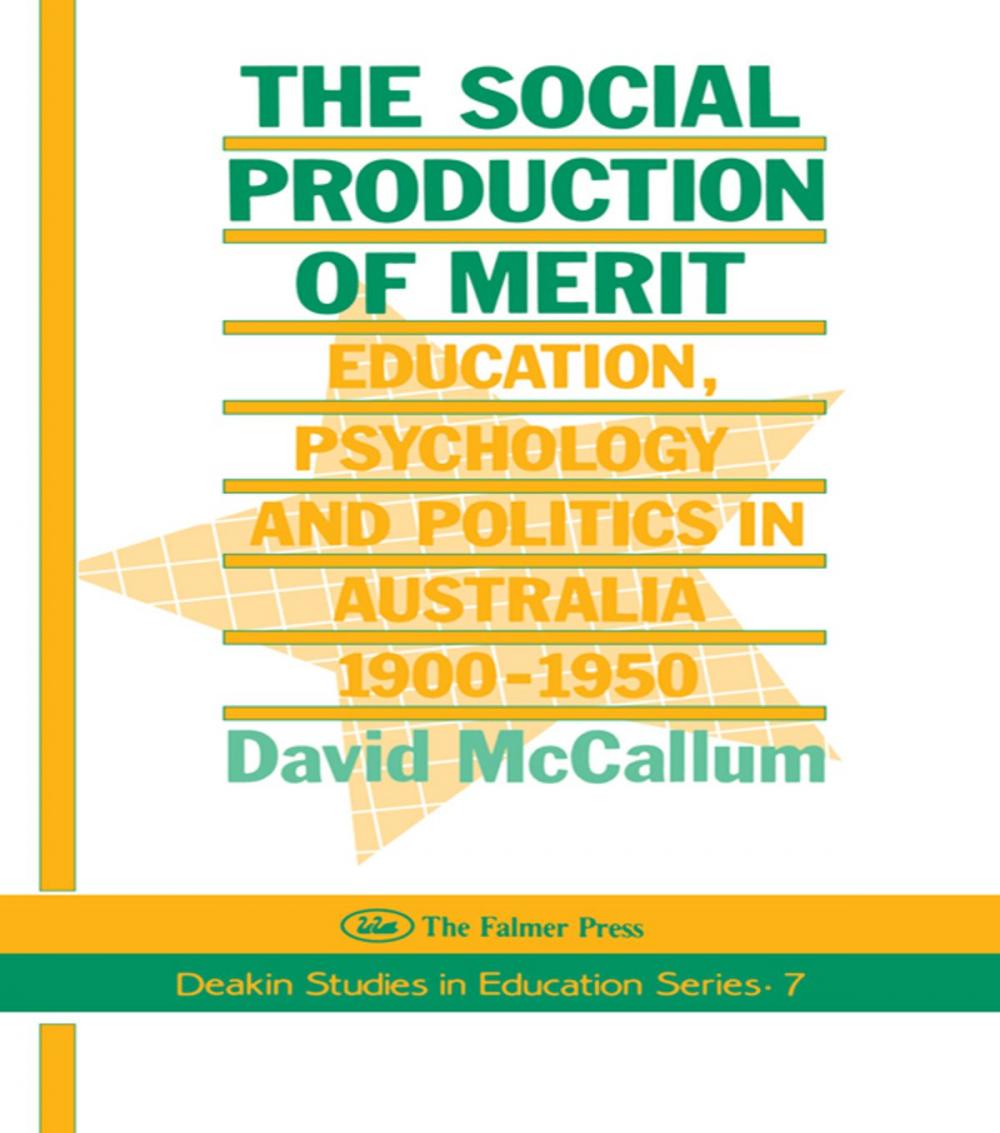 Big bigCover of The Social Production Of Merit