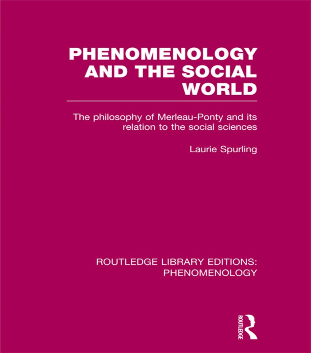 Big bigCover of Phenomenology and the Social World