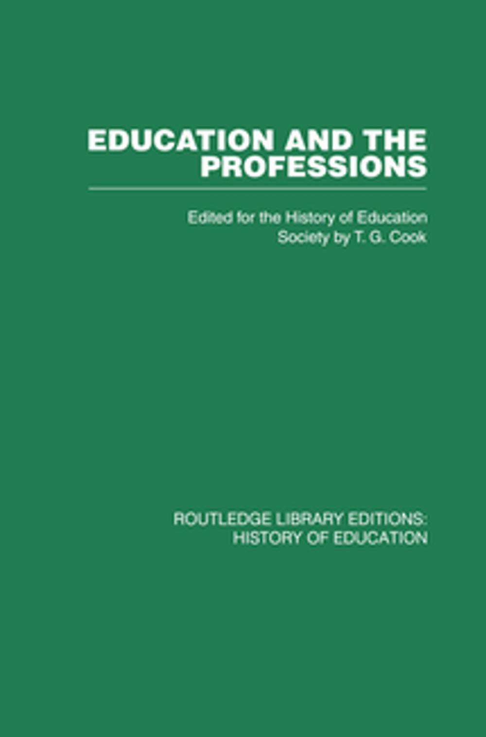 Big bigCover of Education and the Professions