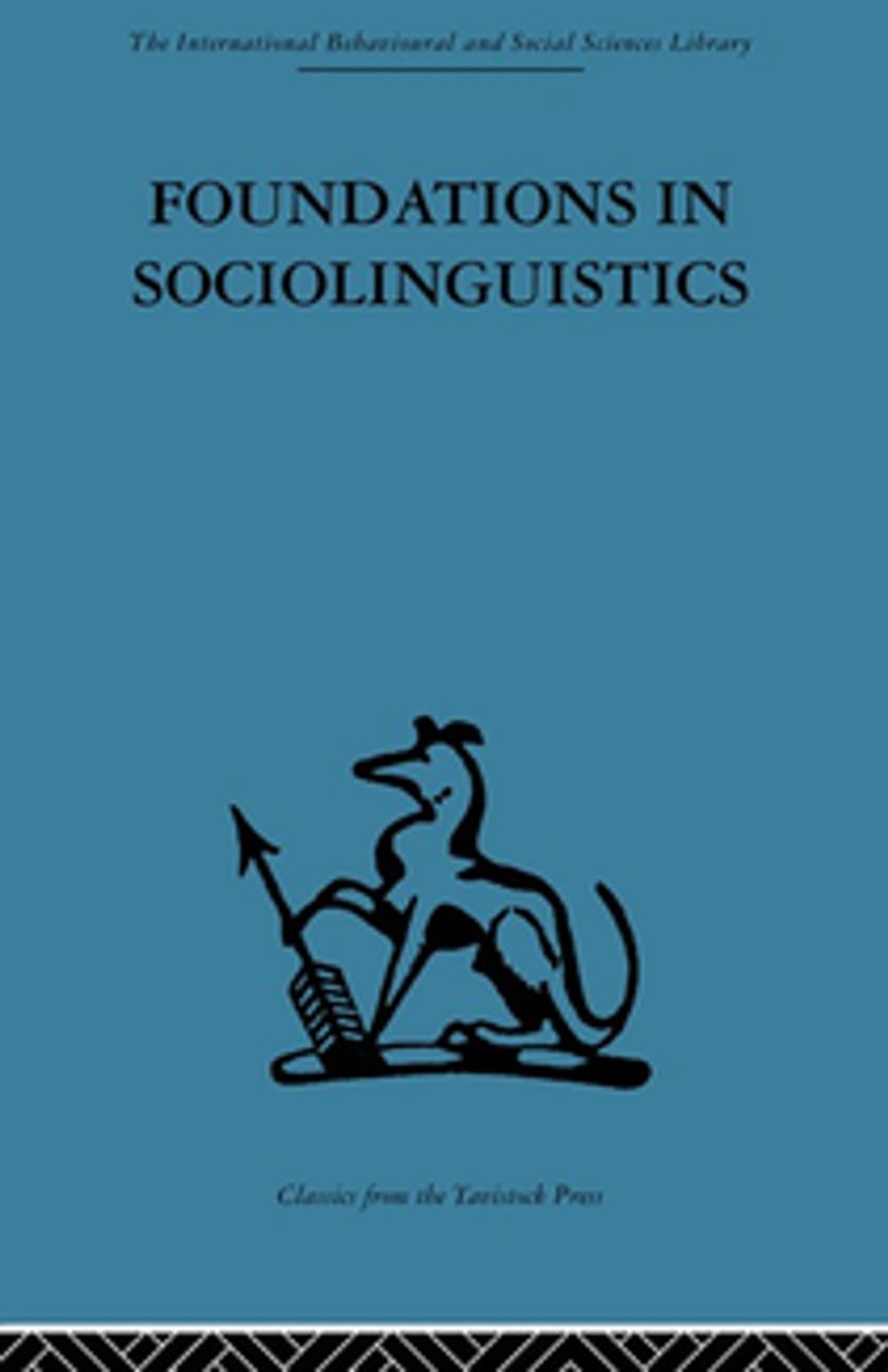 Big bigCover of Foundations in Sociolinguistics