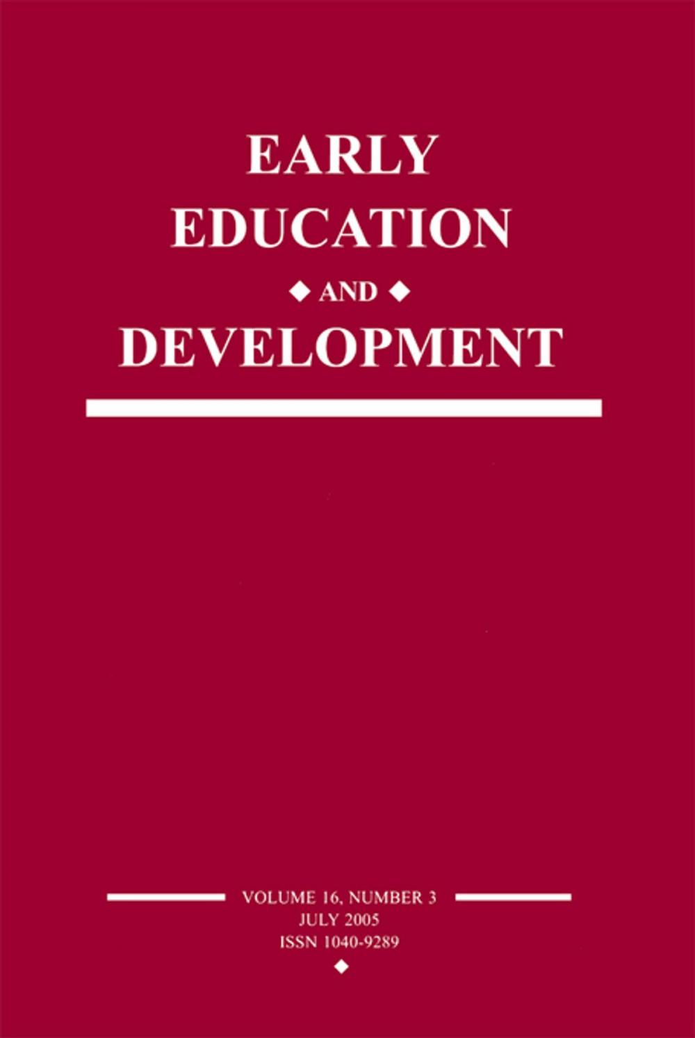 Big bigCover of Early Education and Development