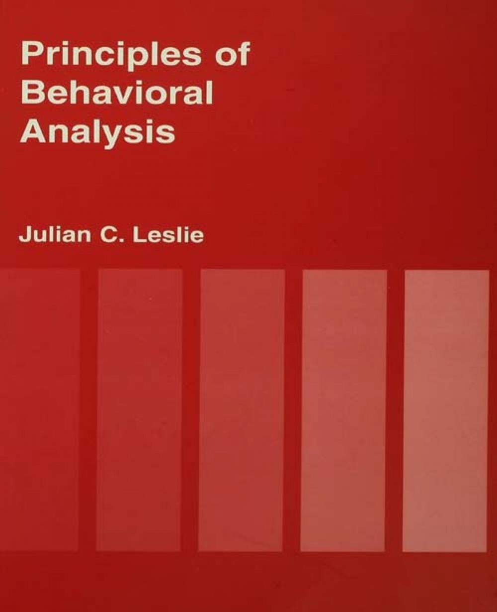 Big bigCover of Principles of behavioural analysis