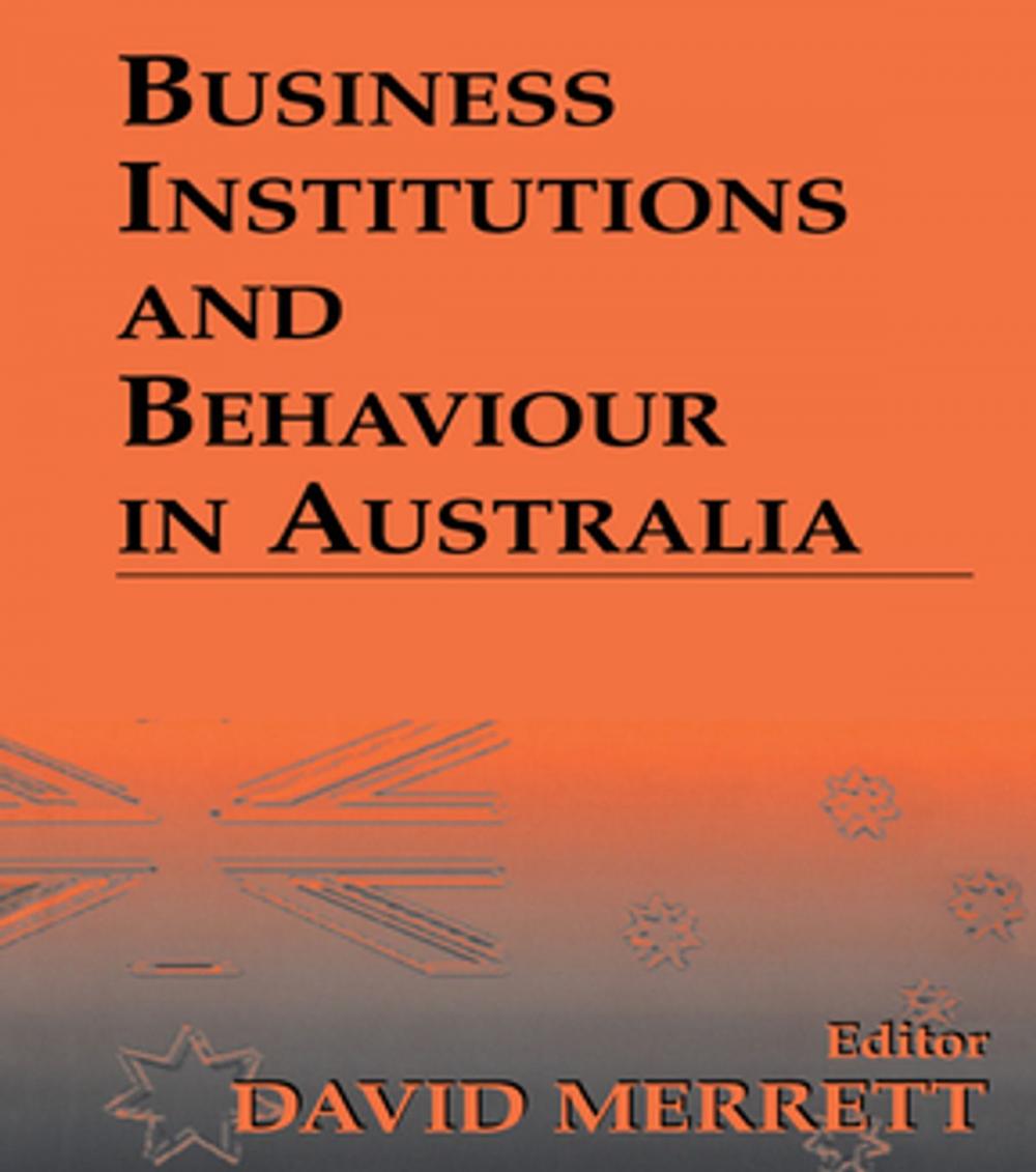 Big bigCover of Business Institutions and Behaviour in Australia