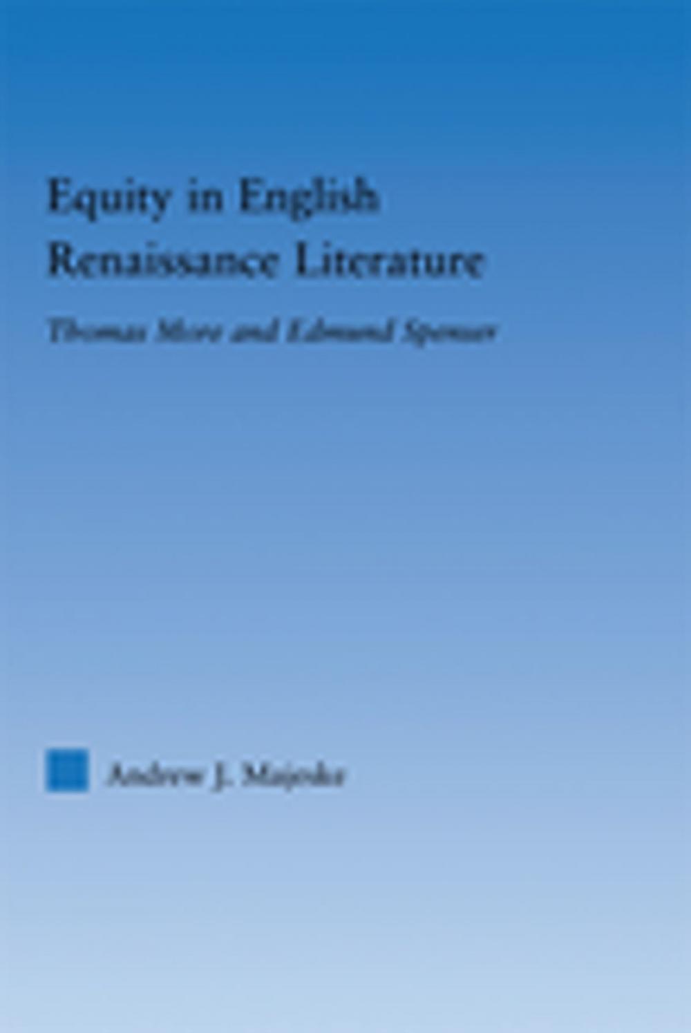 Big bigCover of Equity in English Renaissance Literature