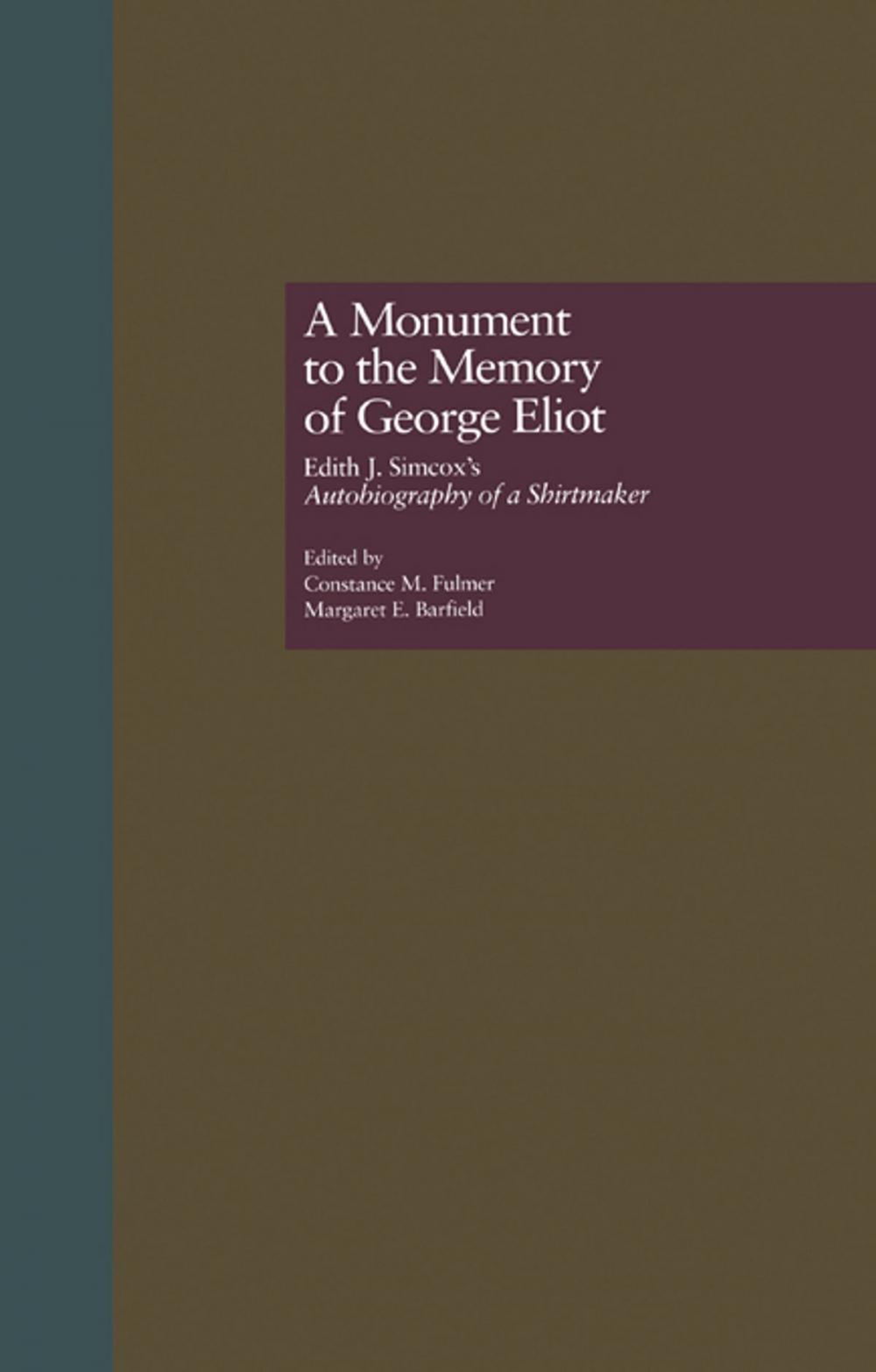 Big bigCover of A Monument to the Memory of George Eliot