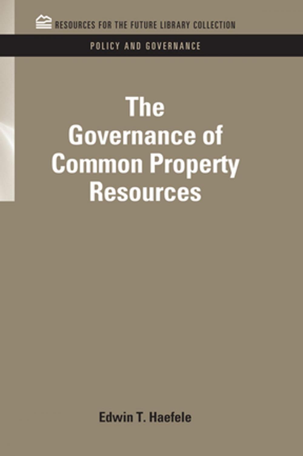 Big bigCover of The Governance of Common Property Resources