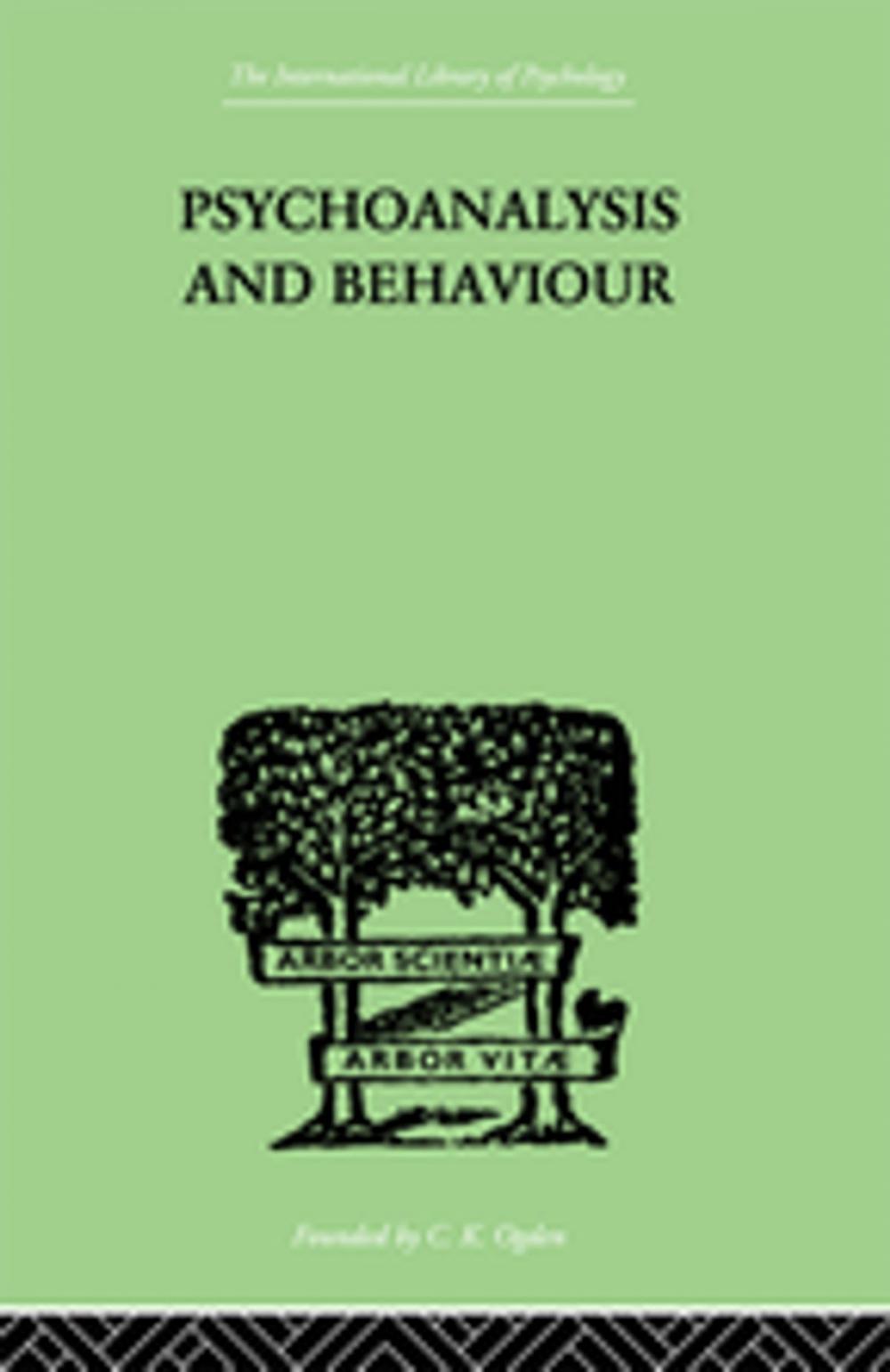 Big bigCover of Psychoanalysis And Behaviour