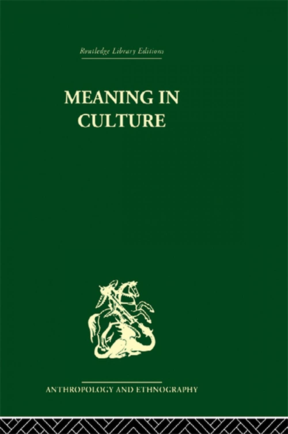 Big bigCover of Meaning in Culture