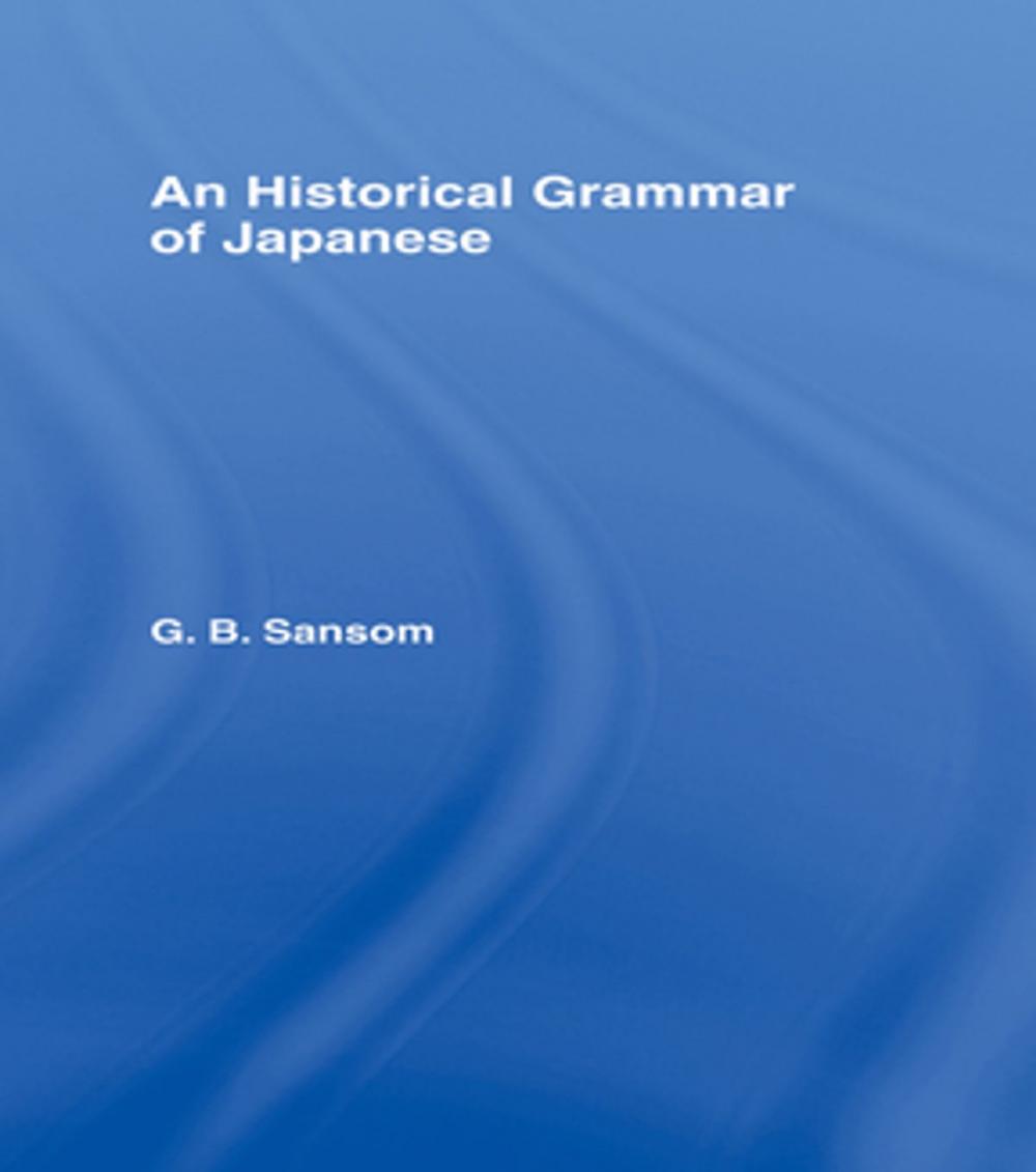 Big bigCover of Historical Grammar of Japanese