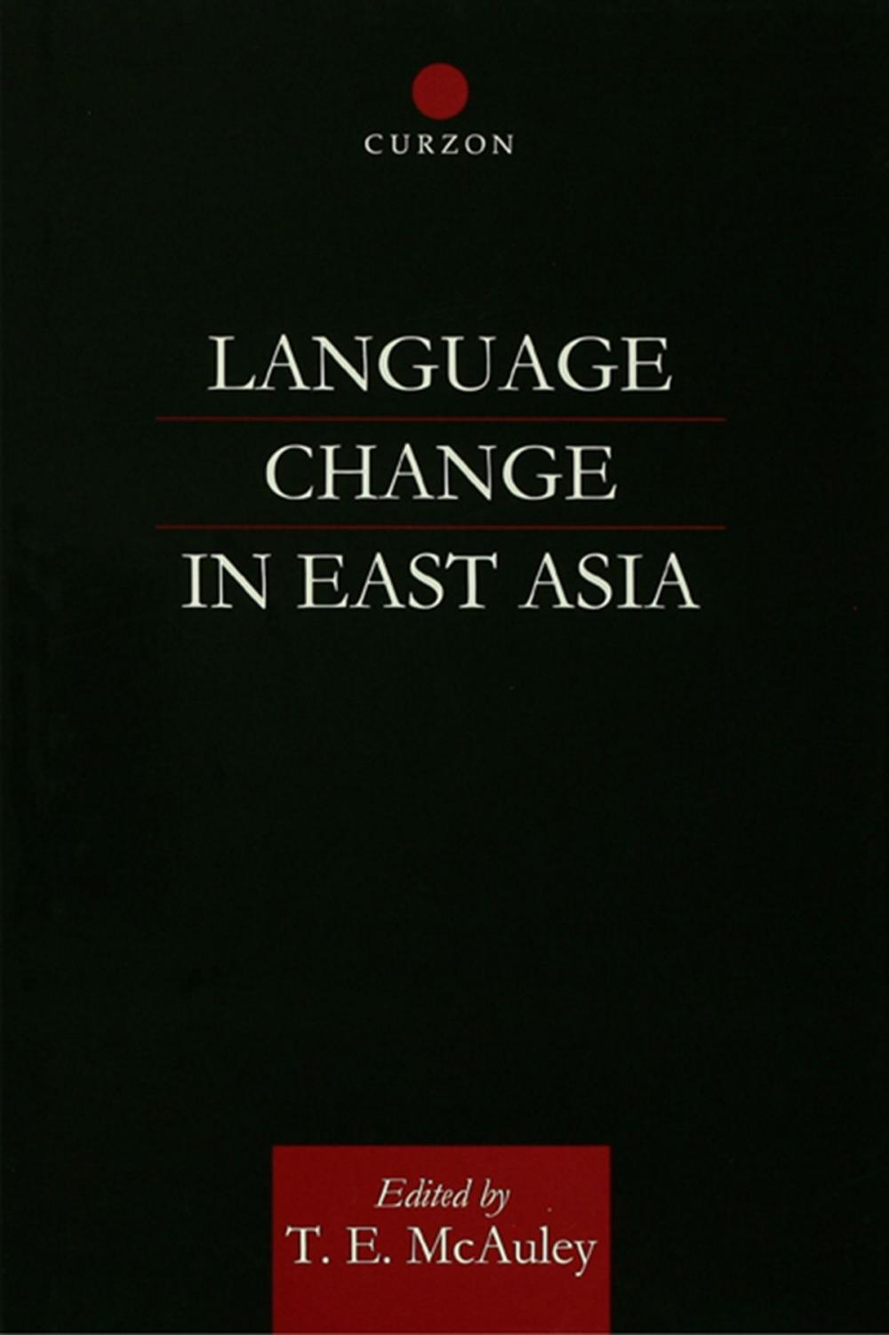 Big bigCover of Language Change in East Asia