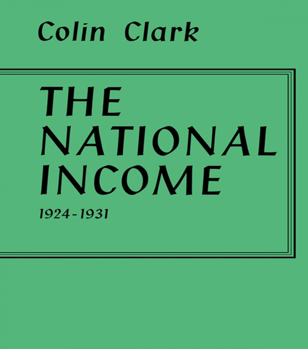 Big bigCover of National Income 1924-1931