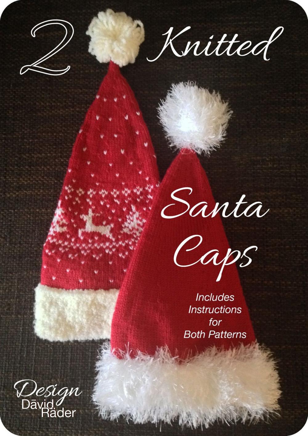 Big bigCover of 2 Knitted Santa Caps