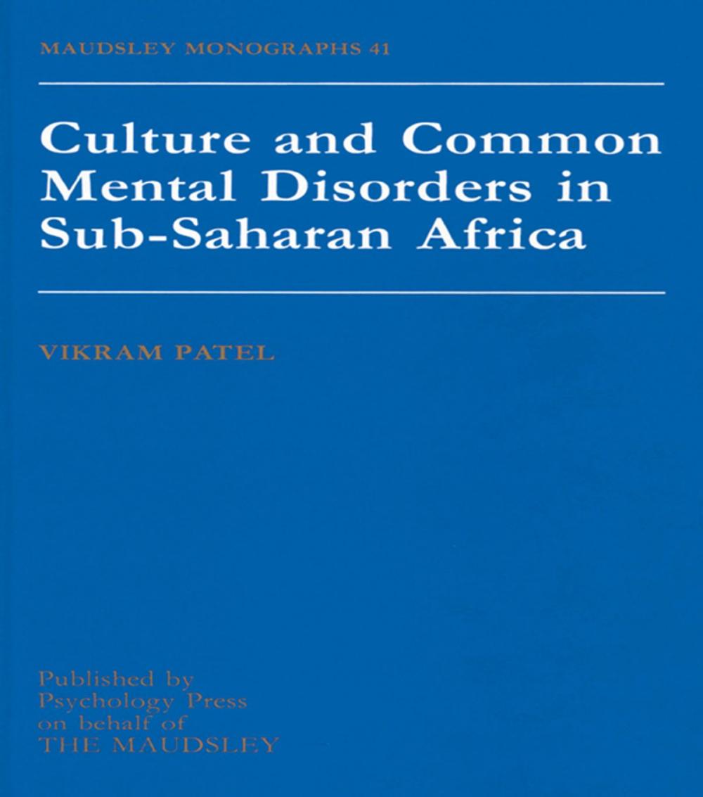 Big bigCover of Culture And Common Mental Disorders In Sub-Saharan Africa