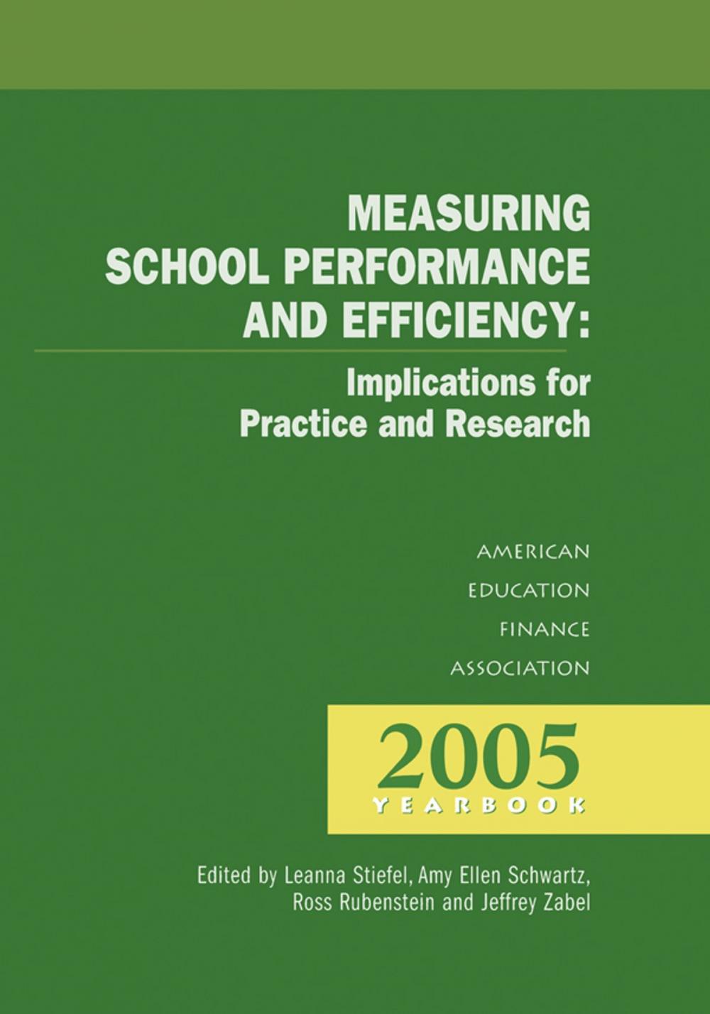 Big bigCover of Measuring School Performance & Efficiency