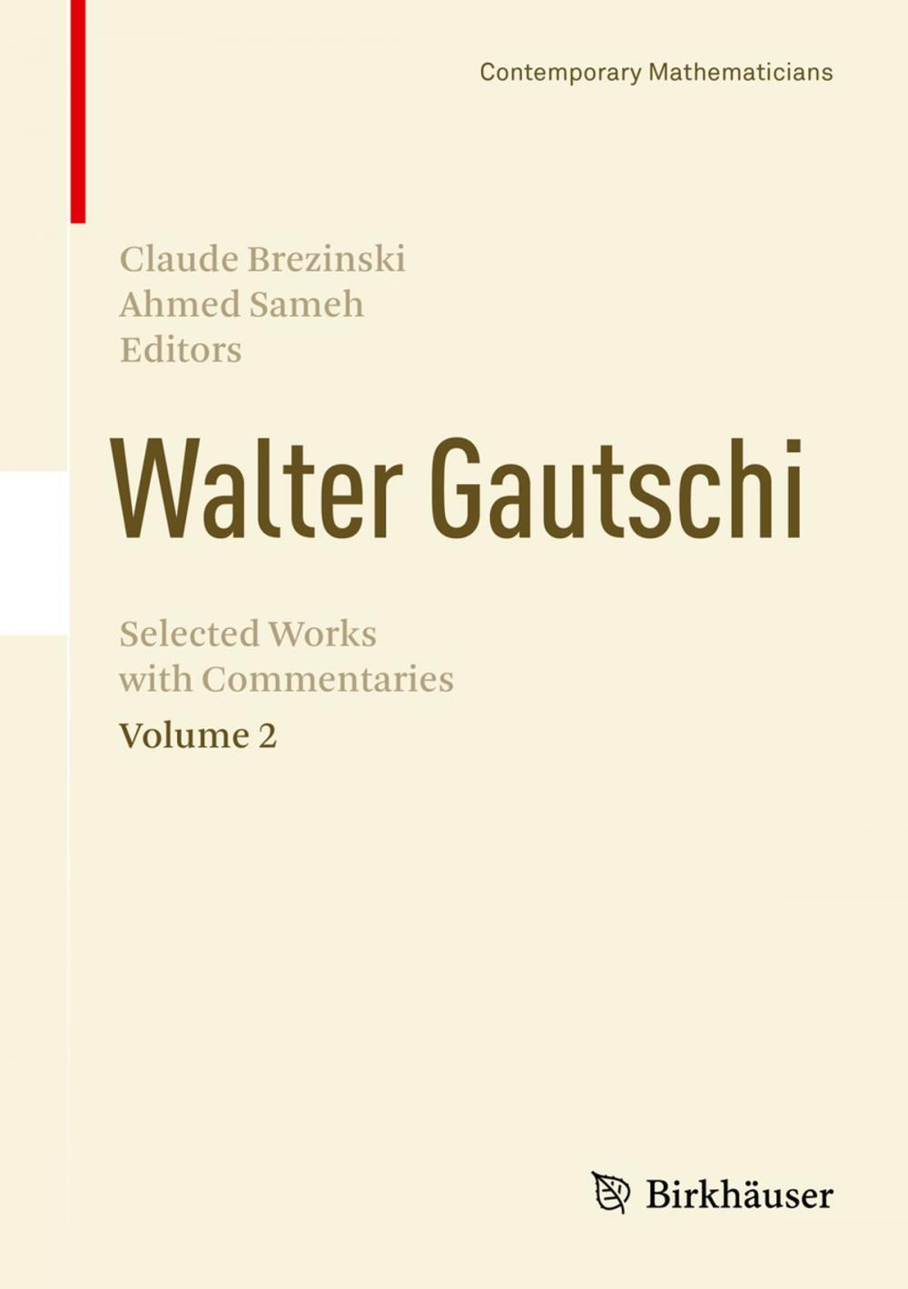 Big bigCover of Walter Gautschi, Volume 2