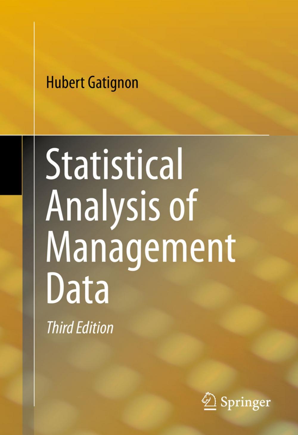 Big bigCover of Statistical Analysis of Management Data