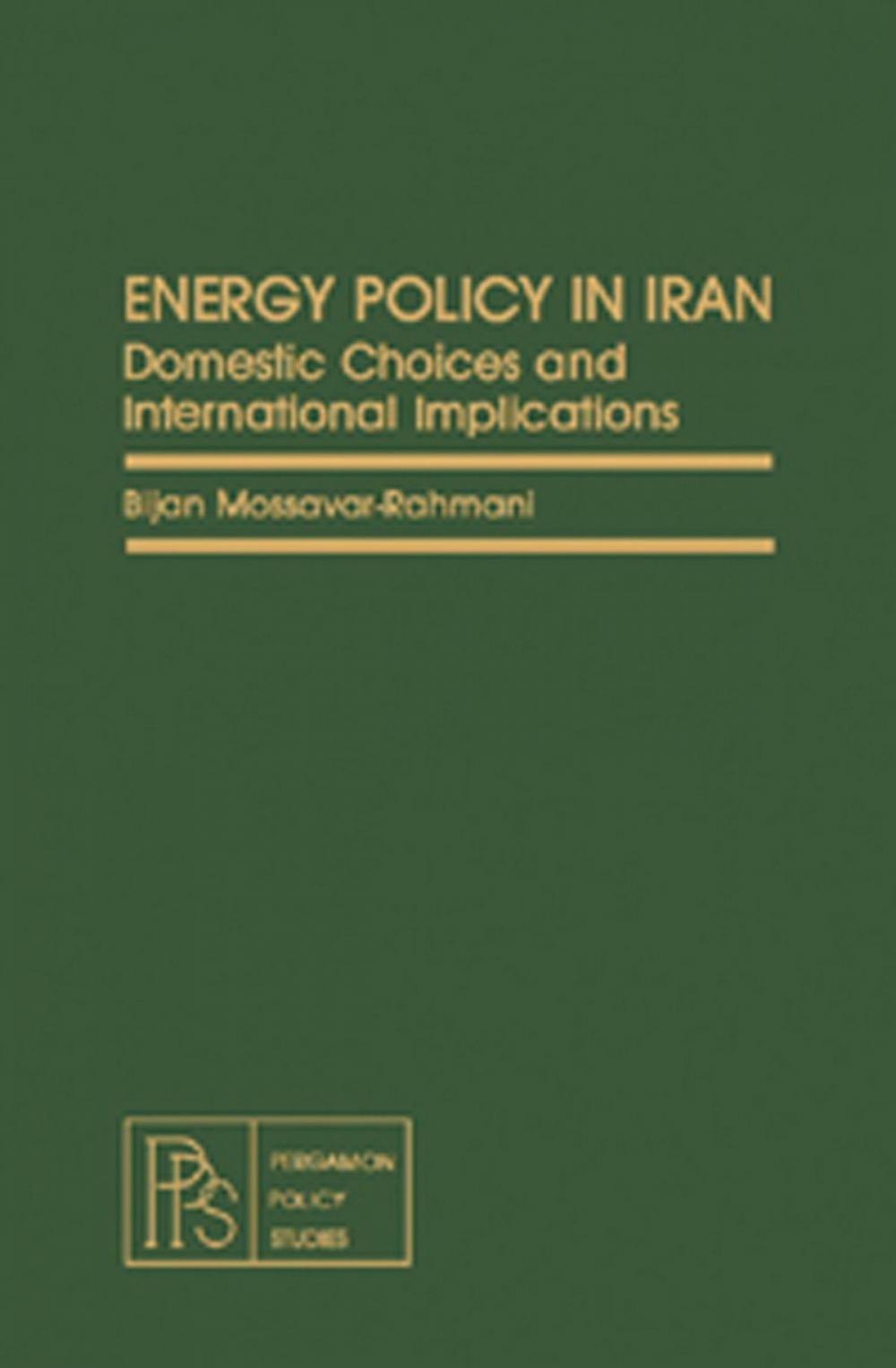 Big bigCover of Energy Policy in Iran