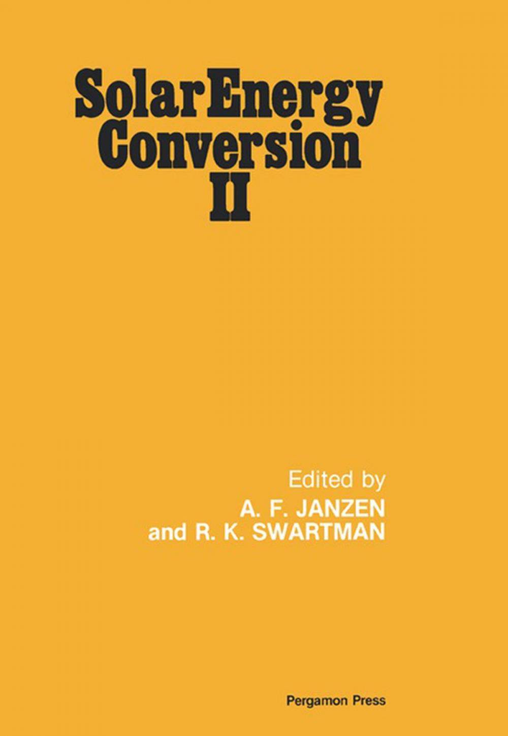 Big bigCover of Solar Energy Conversion II