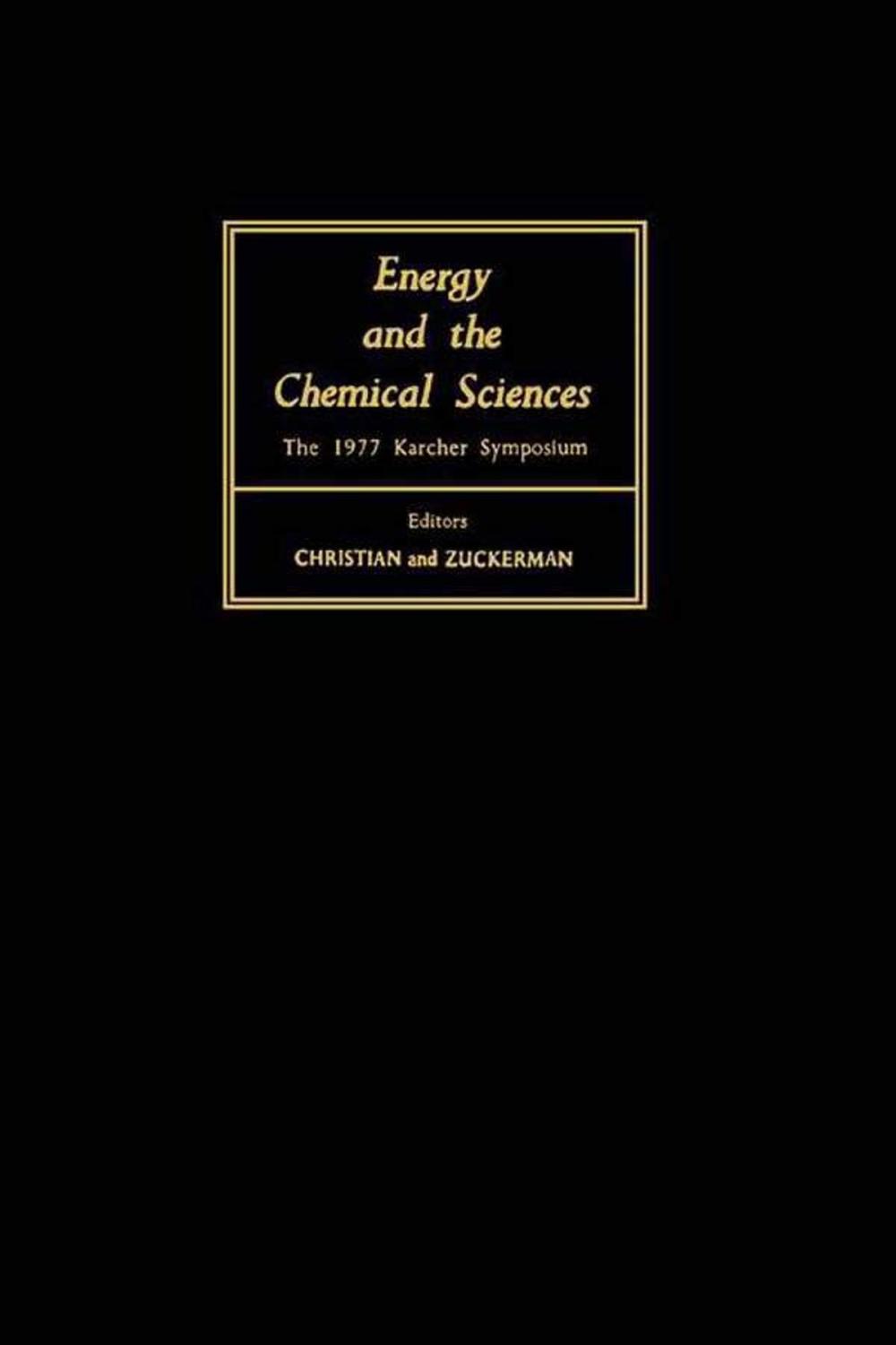 Big bigCover of Energy and the Chemical Sciences