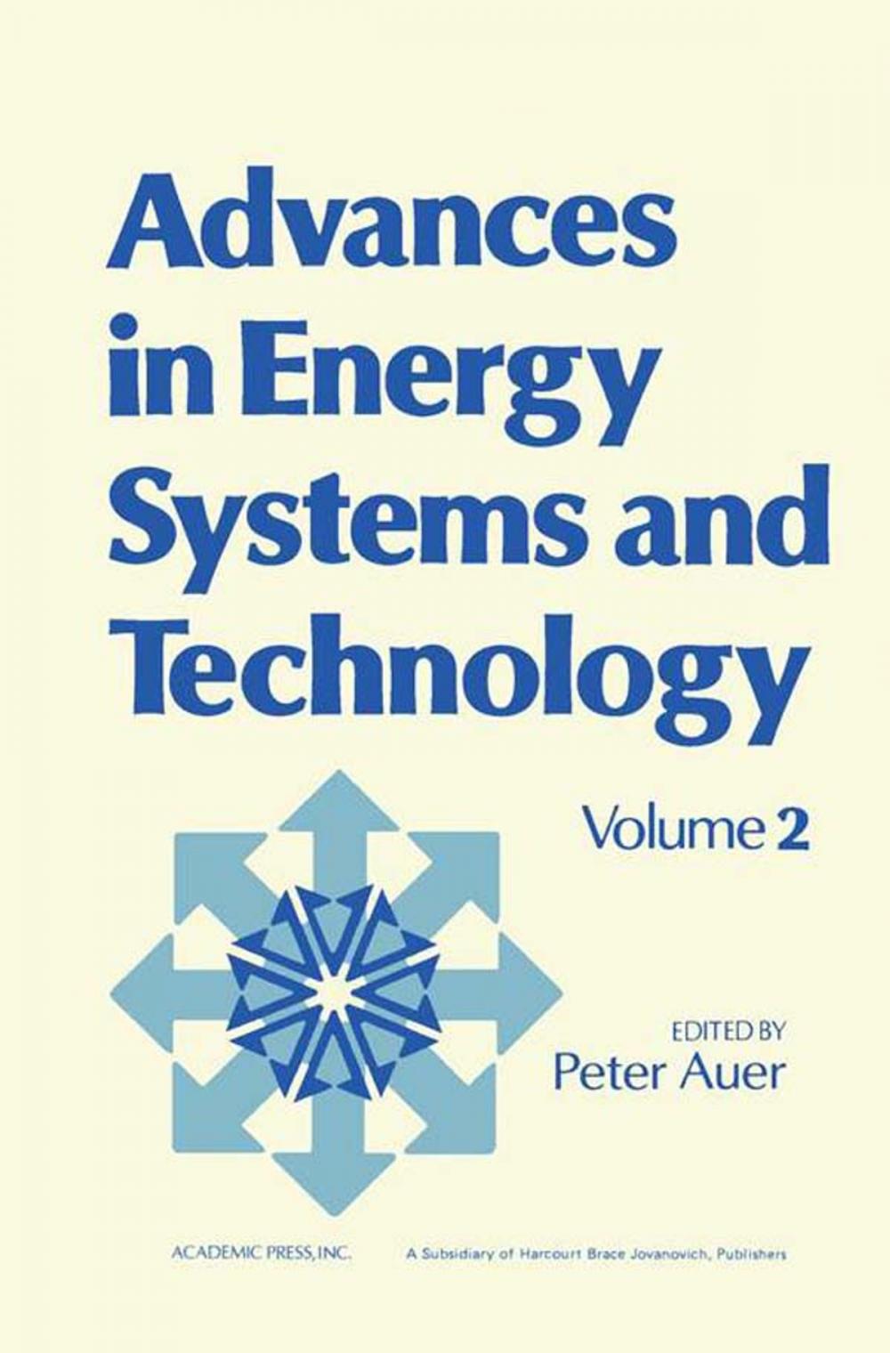 Big bigCover of Advances in Energy Systems and Technology