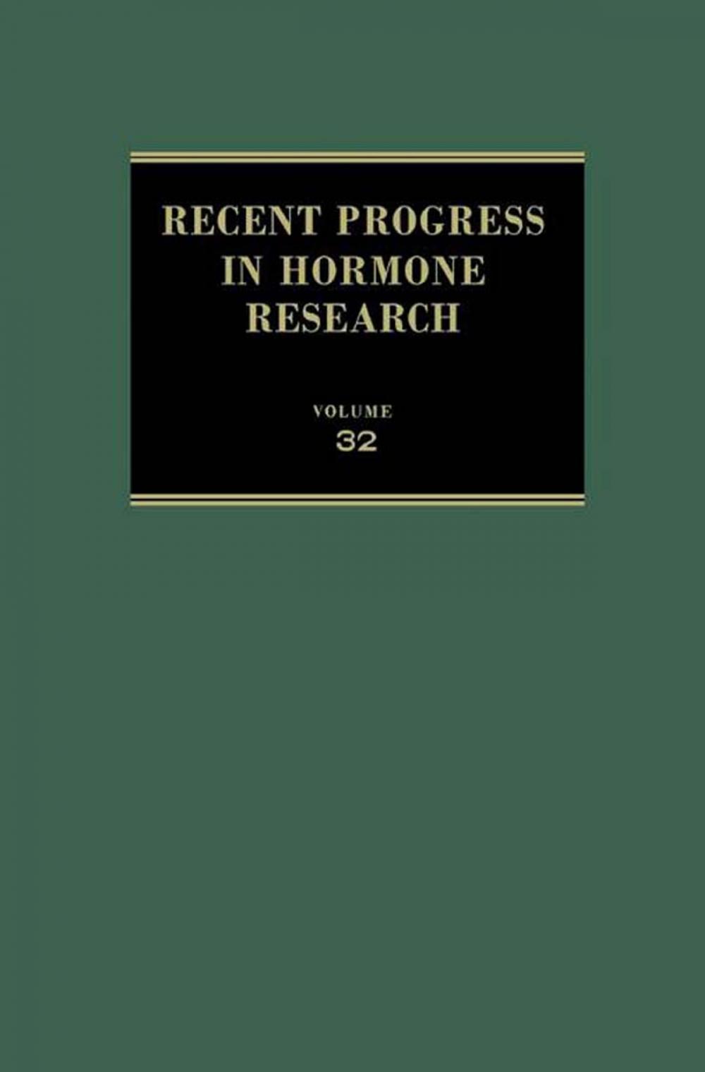 Big bigCover of Recent Progress in Hormone Research