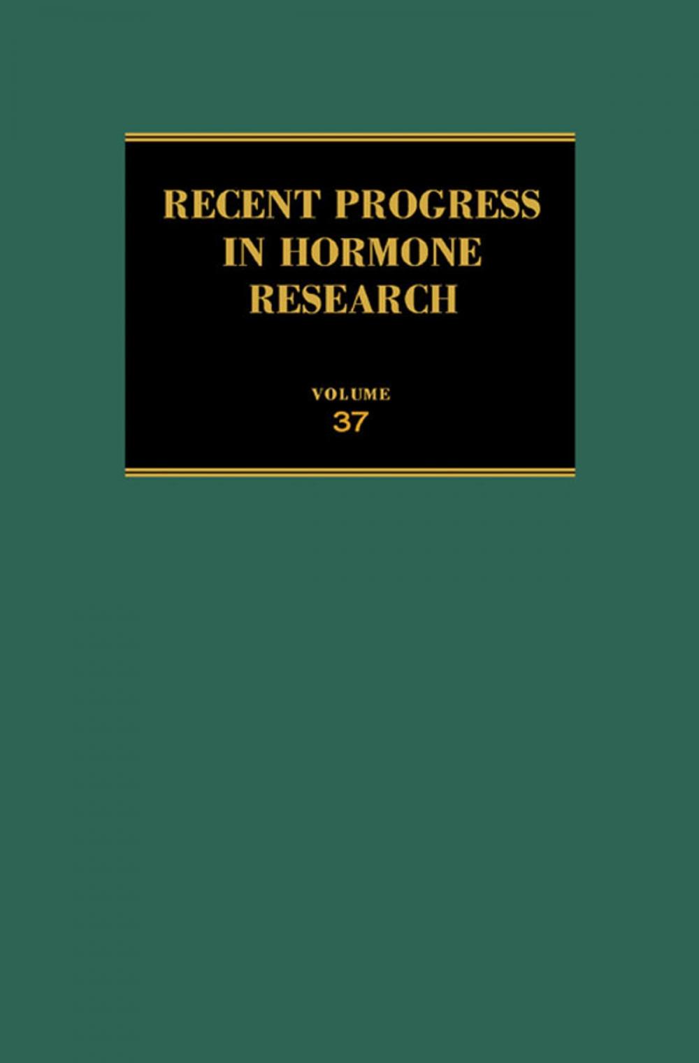 Big bigCover of Recent Progress in Hormone Research