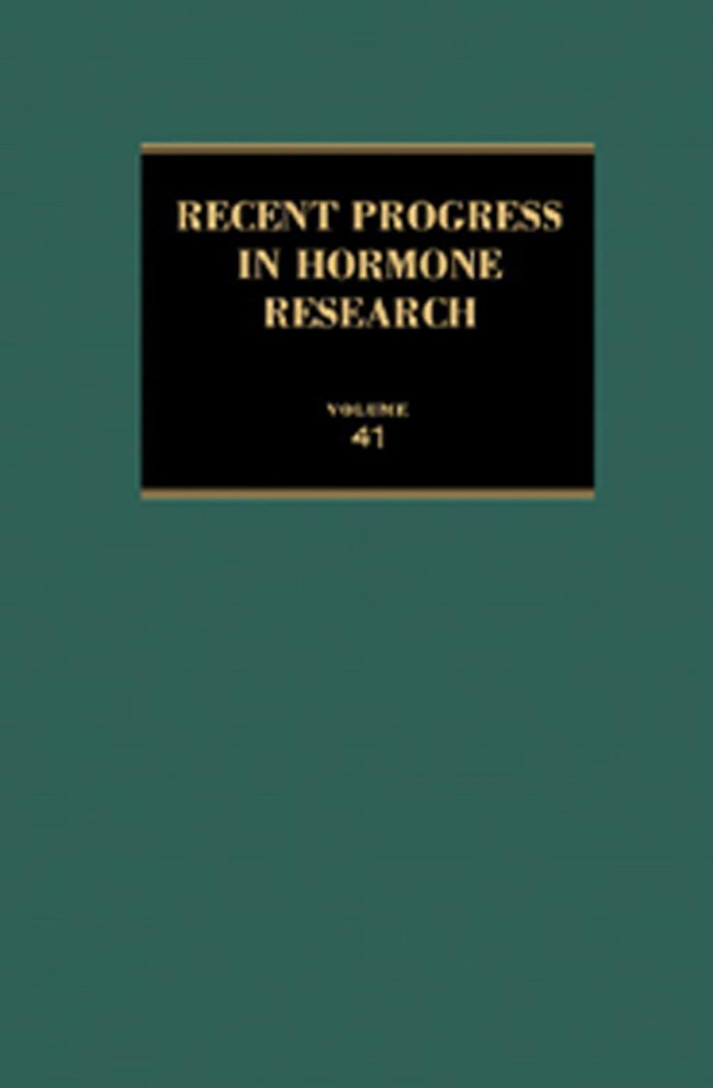 Big bigCover of Recent Progress in Hormone Research