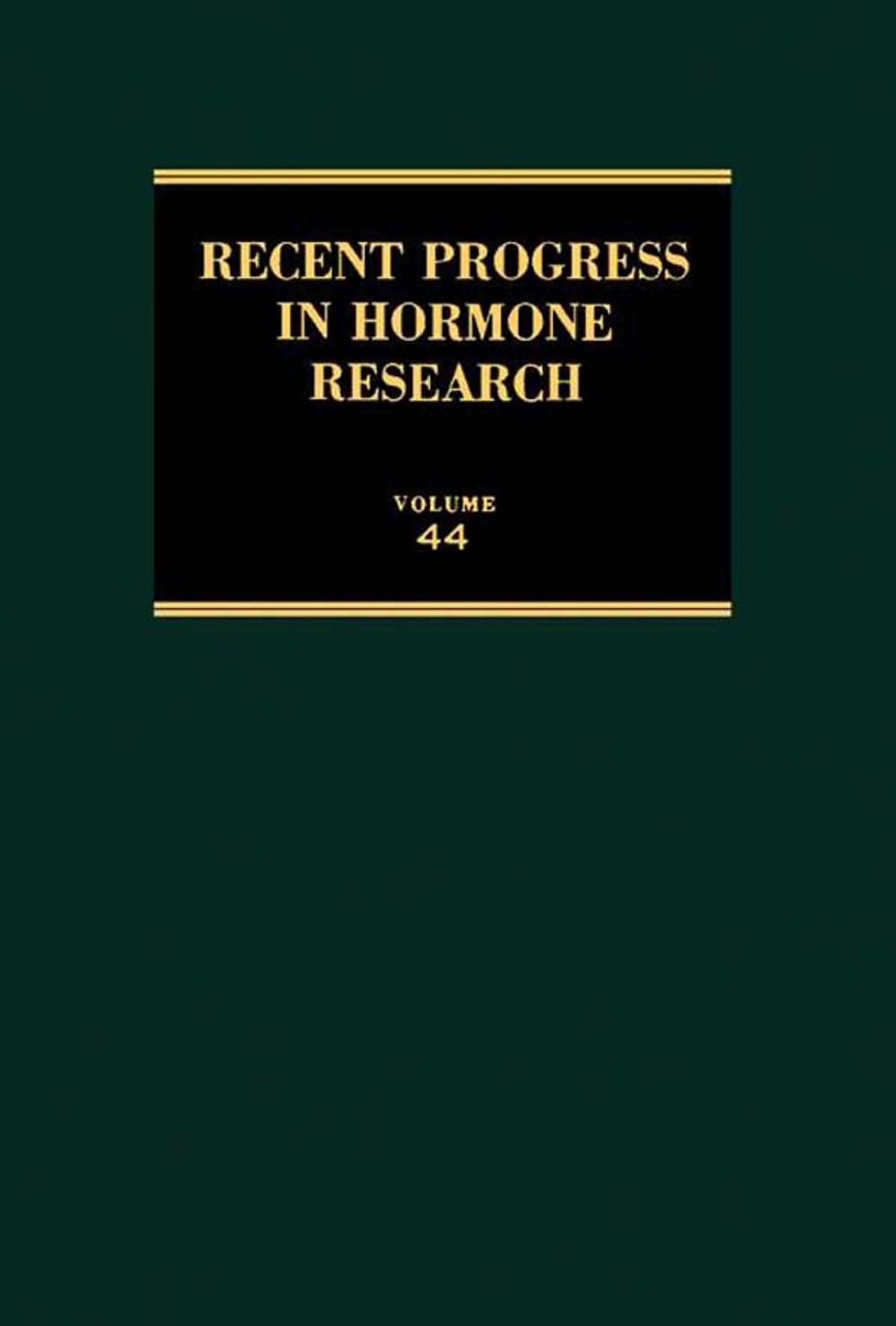 Big bigCover of Recent Progress in Hormone Research