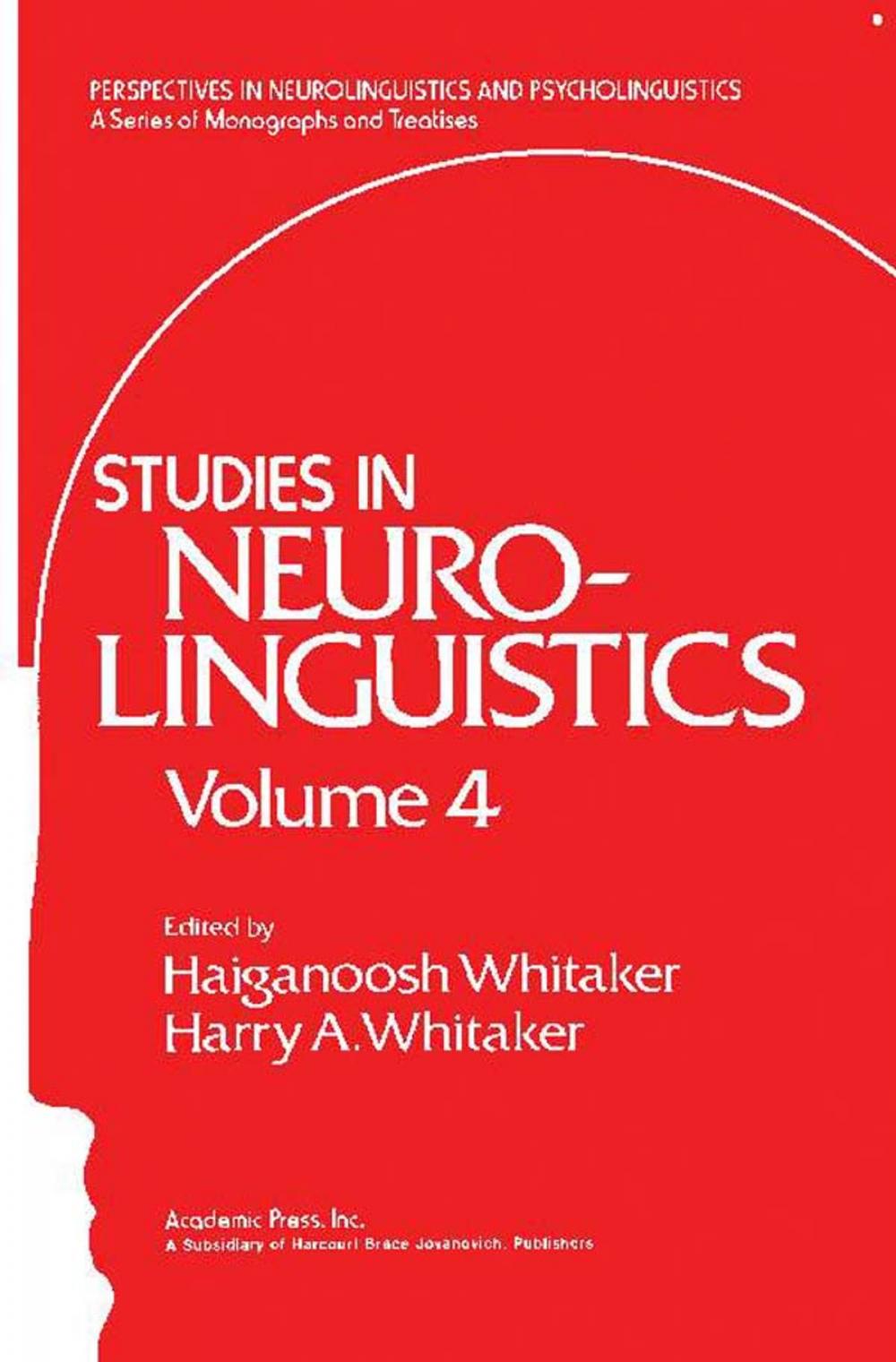 Big bigCover of Studies in Neurolinguistics