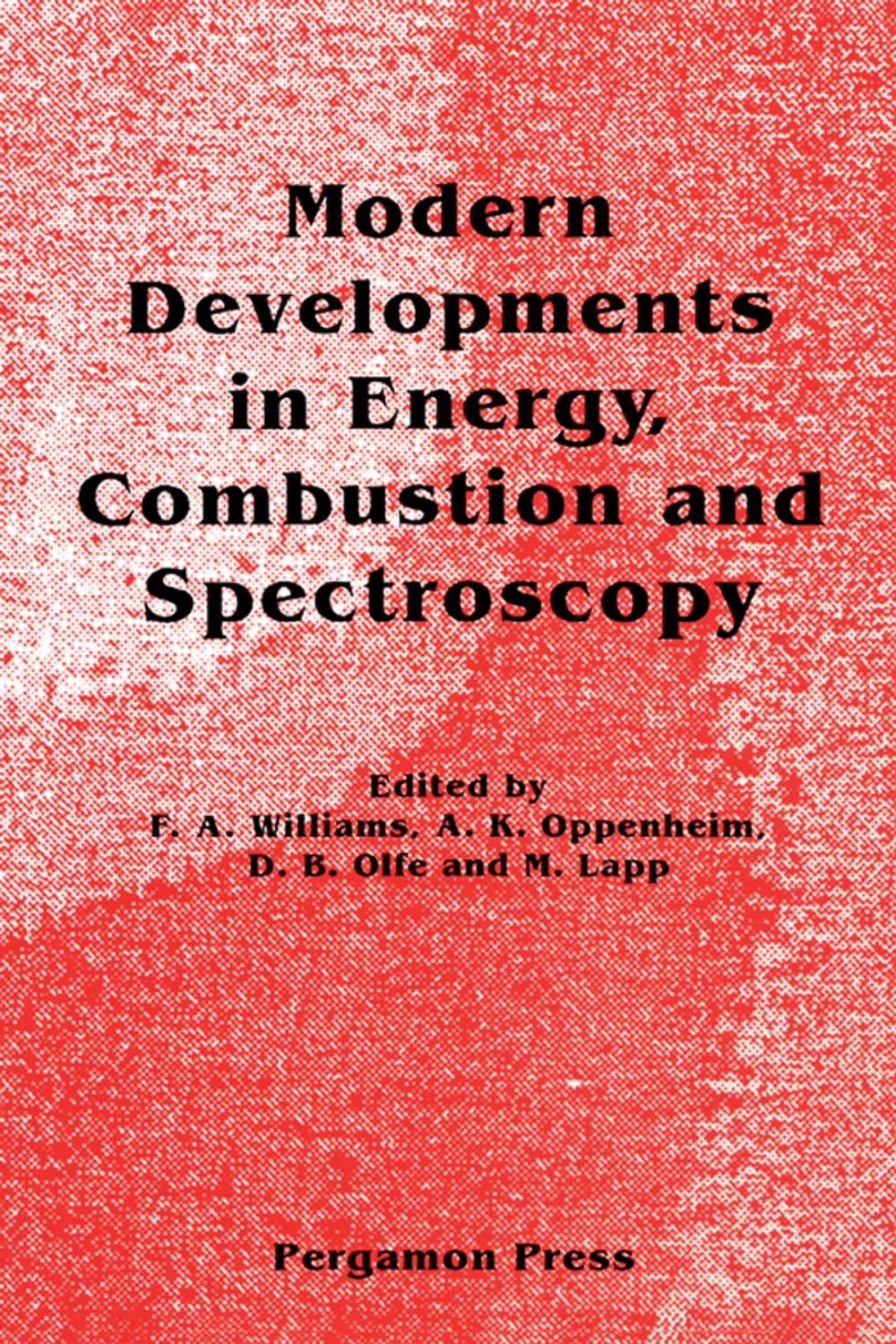 Big bigCover of Modern Developments in Energy, Combustion and Spectroscopy