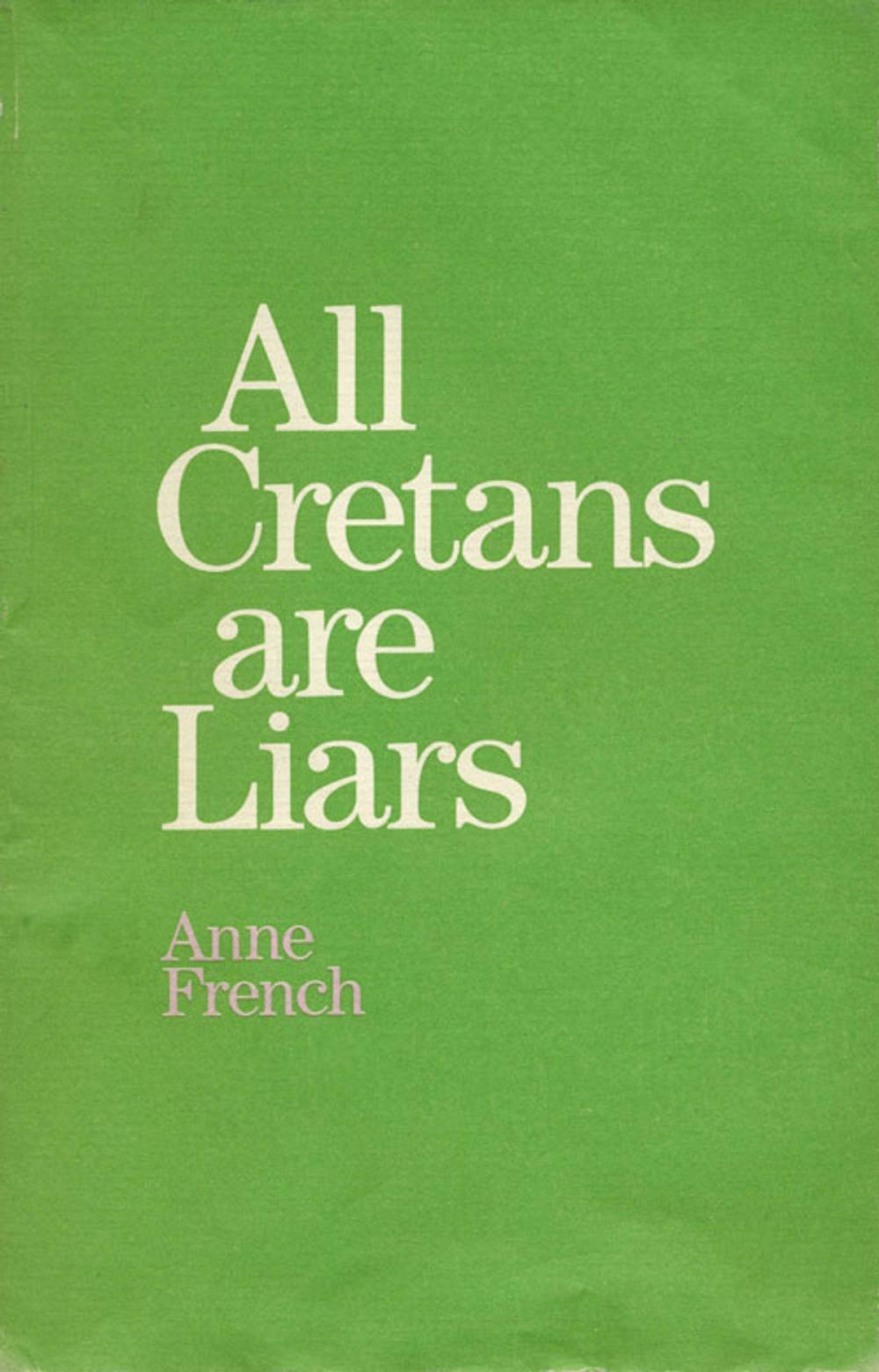 Big bigCover of All Cretans are Liars and Other Poems