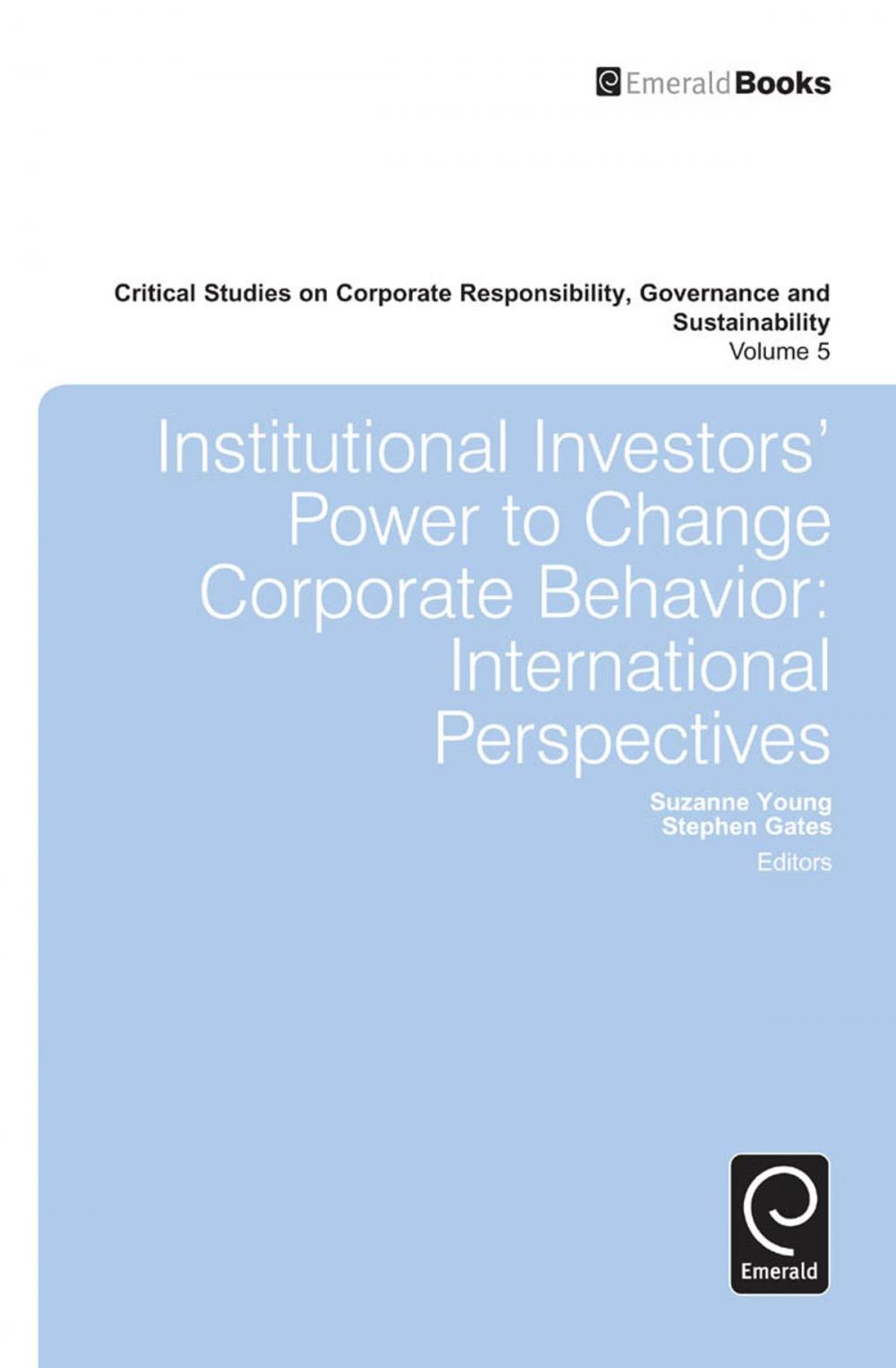 Big bigCover of Institutional Investors' Power to Change Corporate Behavior