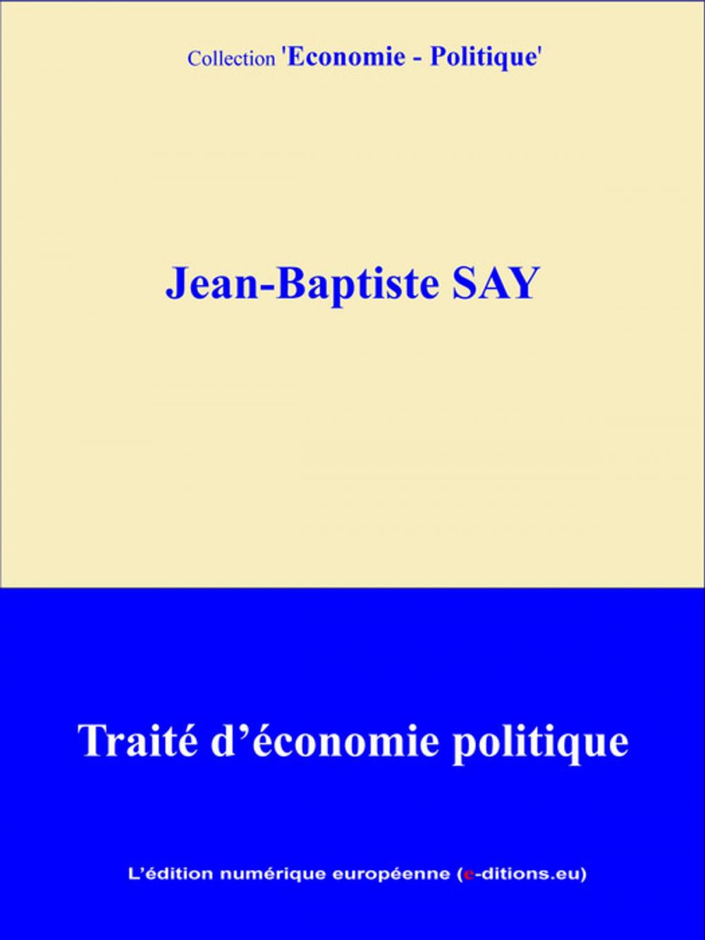 Big bigCover of Traité d'économie politique