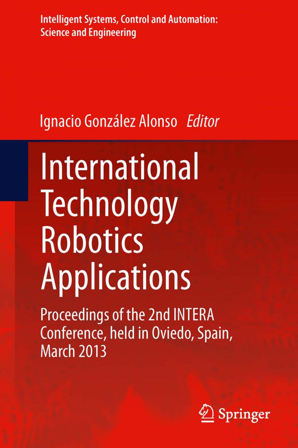 Big bigCover of International Technology Robotics Applications