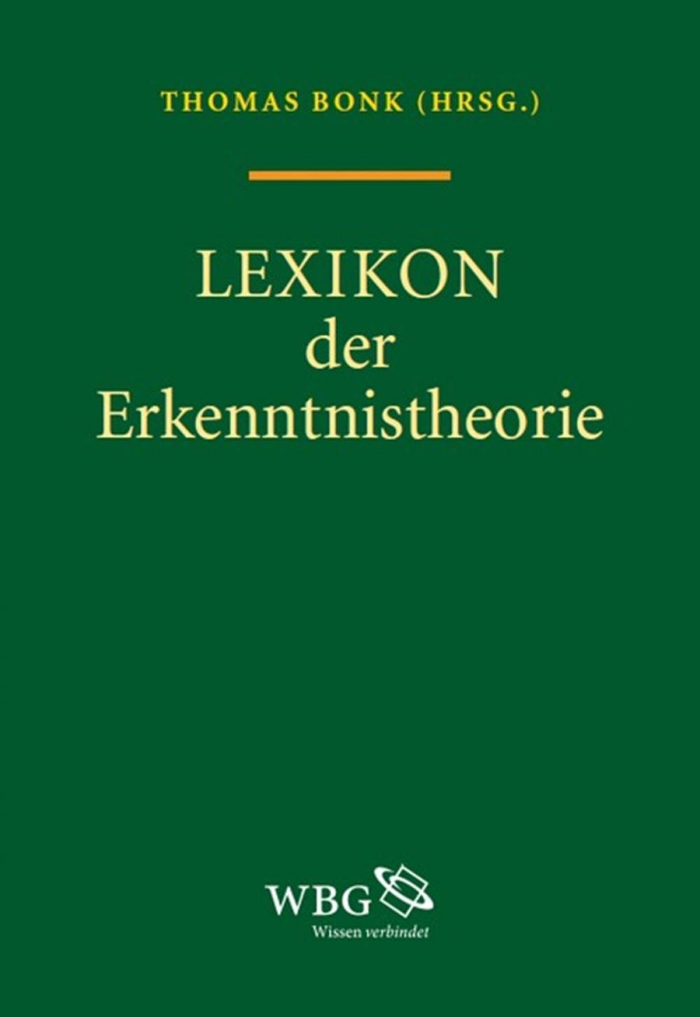 Big bigCover of Lexikon der Erkenntnistheorie