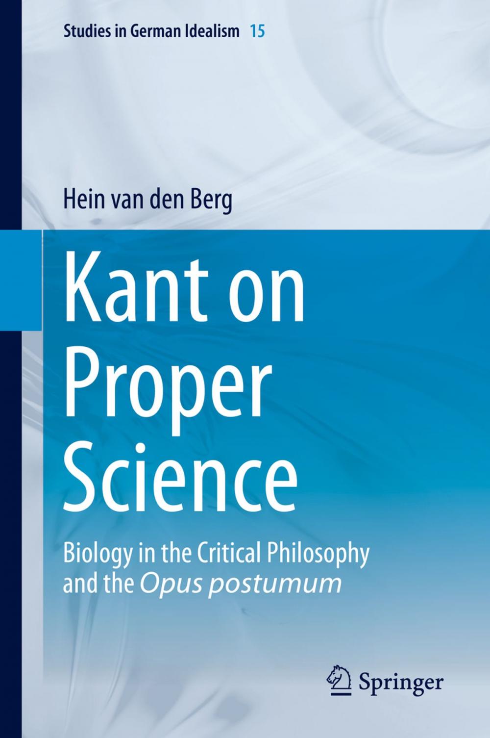 Big bigCover of Kant on Proper Science