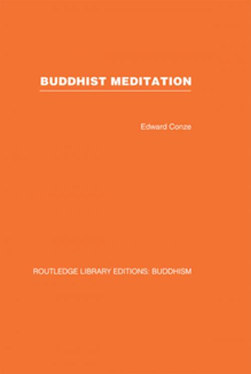 Cover of the book Buddhist Meditation by Edward Conze, Taylor and Francis