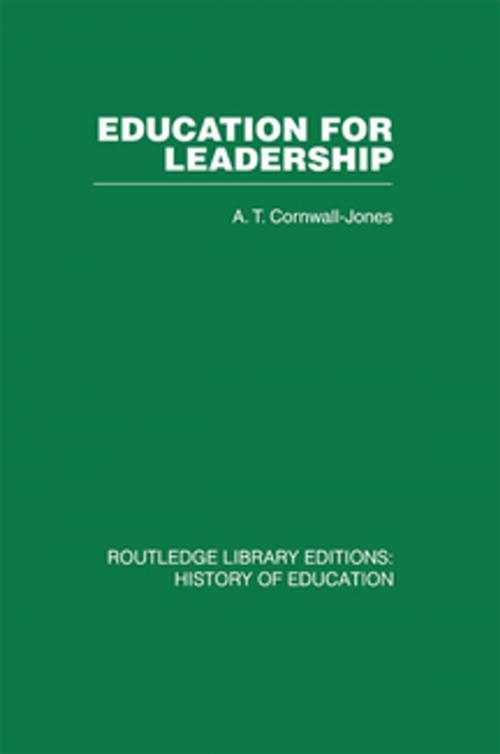 Cover of the book Education For Leadership by A T Cornwall-Jones, Taylor and Francis