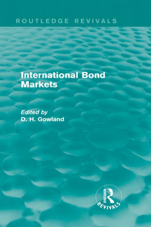 Cover of the book International Bond Markets (Routledge Revivals) by , Taylor and Francis