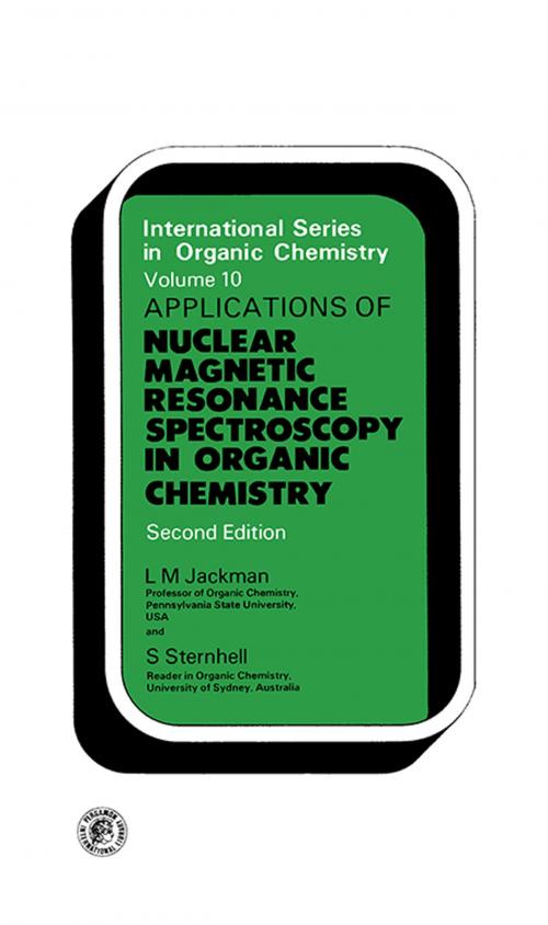 Cover of the book Application of Nuclear Magnetic Resonance Spectroscopy in Organic Chemistry by L. M. Jackman, S. Sternhell, Elsevier Science