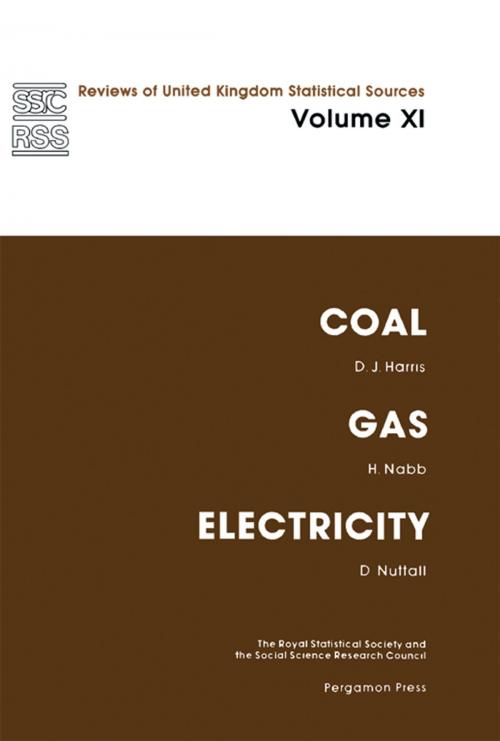 Cover of the book Coal, Gas and Electricity by D. J. Harris, H. Nabb, D. Nuttall, Elsevier Science