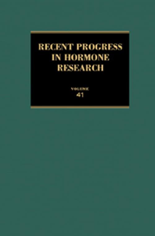 Cover of the book Recent Progress in Hormone Research by , Elsevier Science