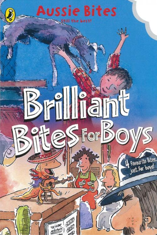 Cover of the book Brilliant Bites for Boys by Danny Katz, Jane Godwin, Patricia Wrightson, Jennifer Storer, Penguin Random House Australia