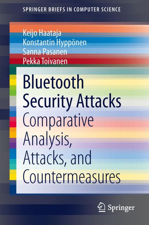 Cover of the book Bluetooth Security Attacks by Keijo Haataja, Konstantin Hyppönen, Sanna Pasanen, Pekka Toivanen, Springer Berlin Heidelberg