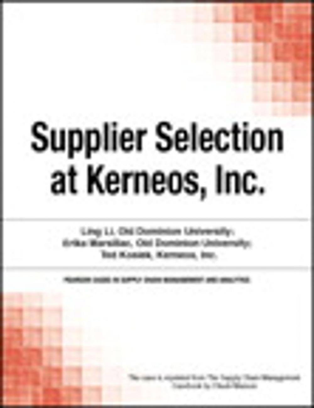 Big bigCover of Supplier Selection at Kerneos, Inc.